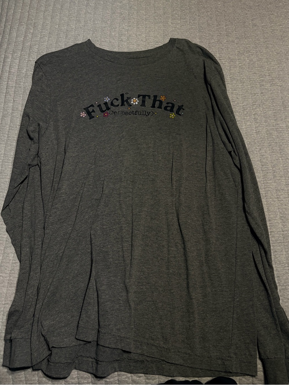 Long Sleeve Graphic Tee - Dark Gray